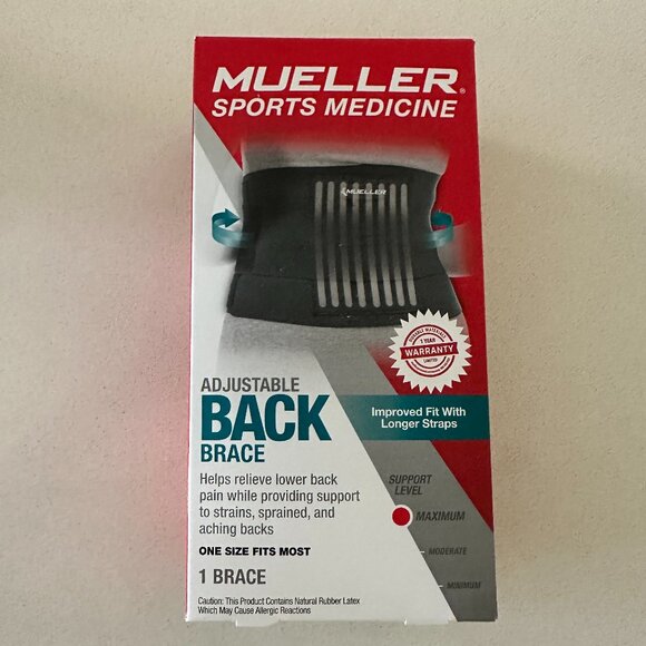 MUELLER Adjustable Back Brace One Size Fits Most - Picture 1 of 10